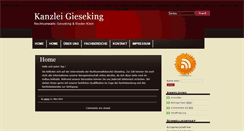 Desktop Screenshot of kanzlei-gieseking.de